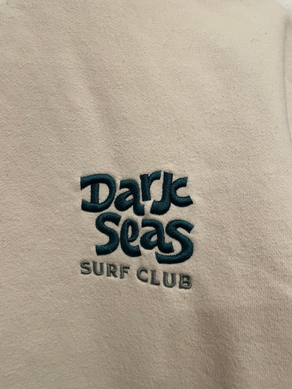 Dark Seas Surf Club Cream & Green Crewneck Sweatshirt - Women or Men - Picture 4 of 6